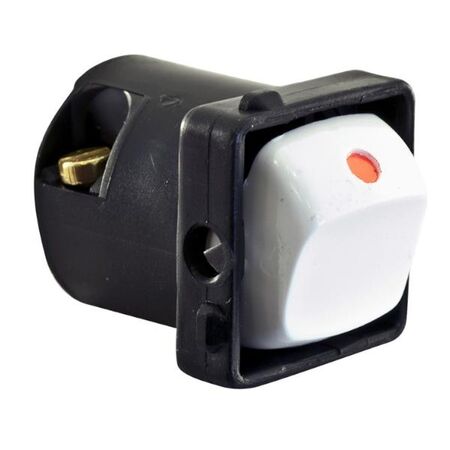 HPM 10A Single Pole Double Throw Rocker Switch with Red Dot White