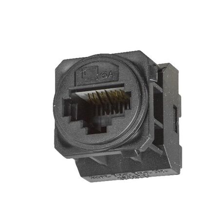Excel Life - RJ45 socket/mechanism Cat6A UTP 8 contacts black