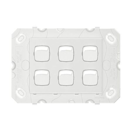 Arteor 770 series - Horizontal rocker switch - 6 gang 2 way 16A 240V a.c. white