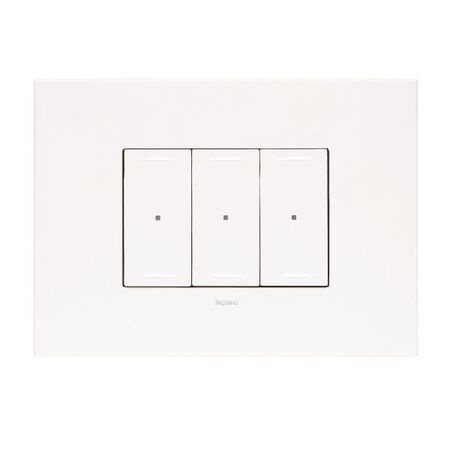 ARTEOR with NETATMO - Smart Switch Horizontal - 3 Gang - 3 Wire - White