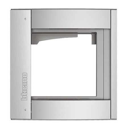 Bticino Sfera 1 Module Frame and Surround Plate Allmetal