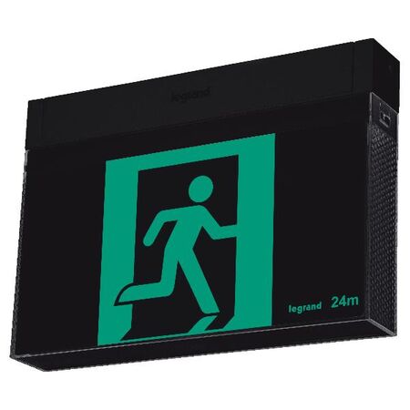 Bolt LED Exit sign snap-fit complete with running man decals - theatre with lithium battery - Galaxy