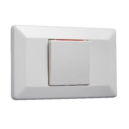 Como - Horizontal Single Pole Double Throw - rocker Intermediate switch 1 gang 10A 240V a.c. with red line white