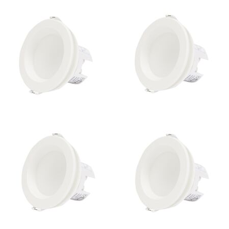 HPM DLI 5W LED Cool White Non-dimmable Downlight with Integrated Driver 70mm White - Pack of 4
