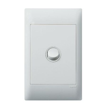 Excel Life - Common plate - Vertical rocker switch - Single Pole Double Throw 1 gang 16AX 240V a.c. white