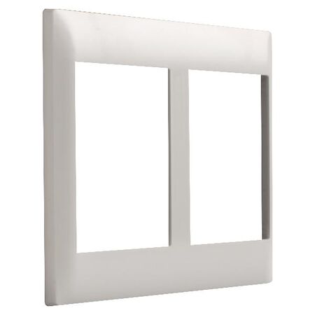Excel Life - Common plate - Vetical coverplate 2 vertical outlets mulitpanel white