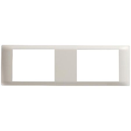 Excel Life - Common plate - Horizontal coverplate 2 horizontal outlets mulitpanel white