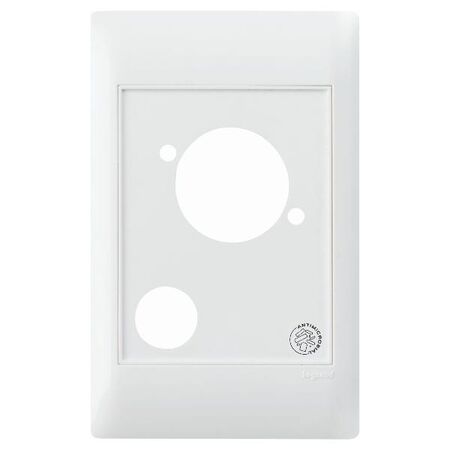 Excel Life - Medical - Common plate - Vertical gas outlet plastic coverplate - antimicrobial & chemical resistant 2 gang with scavenge white suitable for Hoslab gas