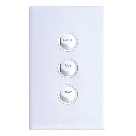 Excel Life 10A Instant Heat Controller Switch with Capacitor 3 Gang Gloss White