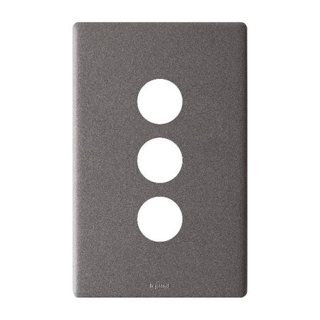 Excel Life EM Series Grid & Plate 3 Gang Urban Grey