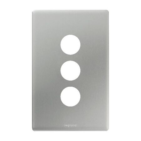 Excel Life Switch Coverplate 3 Gang Matt Silver