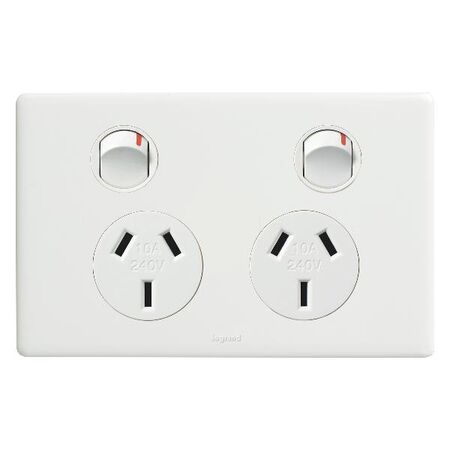 Excel Life 10A Double Pole Horizontal Double Powerpoint Gloss White