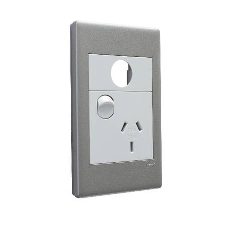 Excel Life 10A Vertical Single Powerpoint with Extra Function Hole Urban Grey