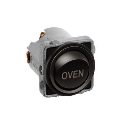 Excel Life - Engraved rocker switch mechanism 1 way 32A 240V a.c. OVEN engraved Matt Black