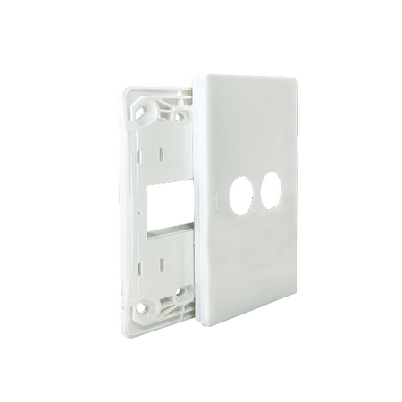 Excel Life Smart Grid & Plate for 1 Wireless Master Switch or Blind Switch Gloss White