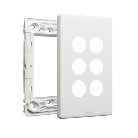 Excel Life Smart Grid & Plate for 3 Wireless Master Switch or Blind Switch Matt White