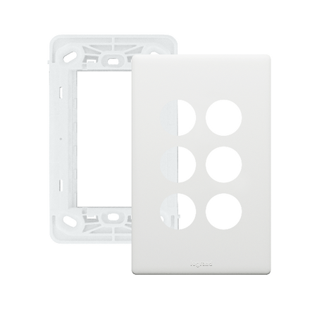 Excel Life Smart Grid & Plate for 3 Wireless Master Switch or Blind Switch Matt White