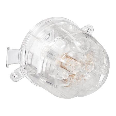HPM 15A 3 Flat Pins Plug Base Clear