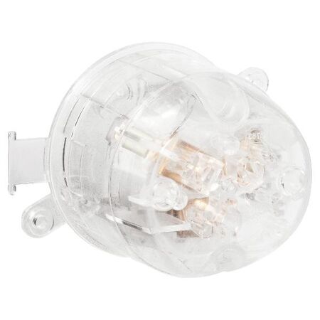 HPM 10A 3 Pins Round-Shaped Earth Plug Base Clear