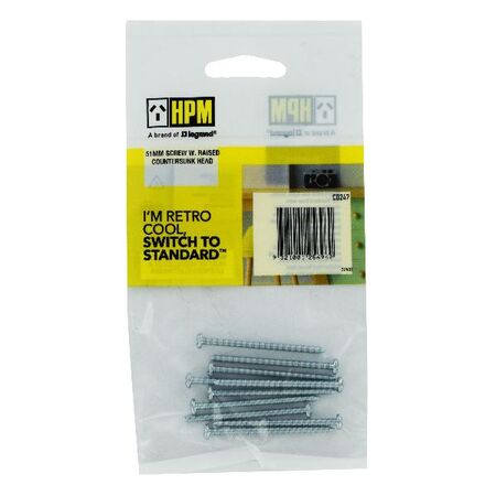 HPM 6-32 Thread Nickel Plated Screws 51mm - 10 Pack