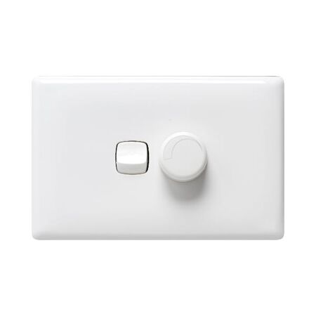 Linea Horizontal switch - rotary dimmer trailing edge 2 wire 400VA 240V a.c. white