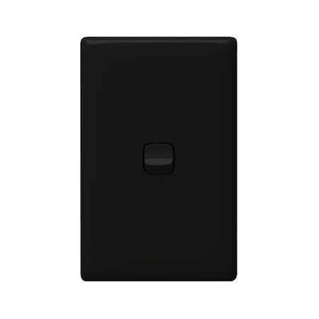 Linea - Vertical rocker switch - Single Pole Double Throw -1 gang 2 way 240V a.c. black