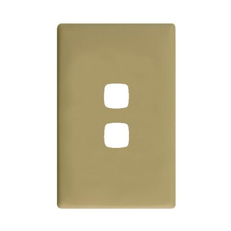Linea Coverplate 2 gang 5 oclock olive