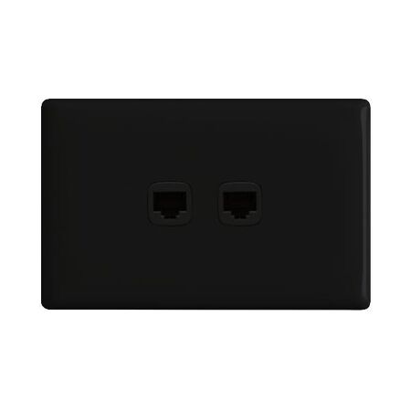 Linea Data outlet RJ45 2 gang Cat5e black