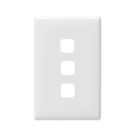 Linea - Grid & plate only 3 gang white