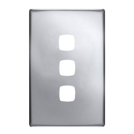 Linea - Coverplate 3 gang matt silver
