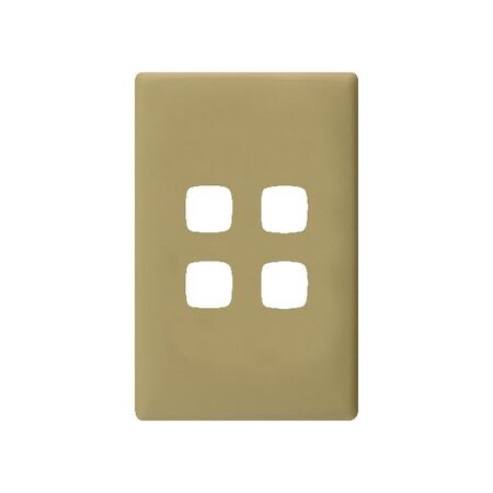Linea Coverplate 4 gang 5 oclock olive