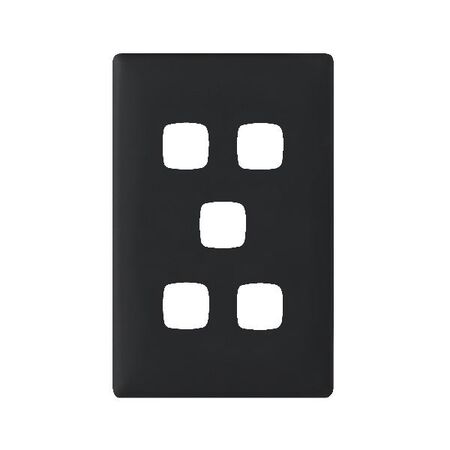 Linea - Coverplate 5 gang midnight dash