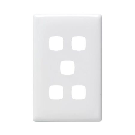 Linea - Coverplate 5 gang white