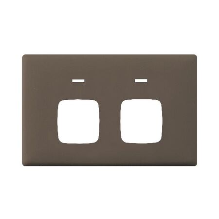 Linea - Powerpoint coverplate 2 gang autoswitch wet elephant