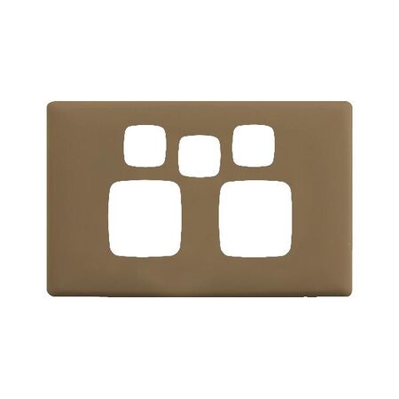 Linea - Powerpoint coverplate 2 gang with extra hole ninja khaki