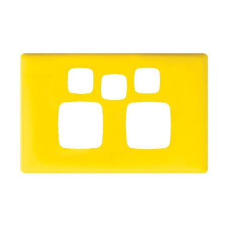 Linea Powerpoint coverplate 2 gang with extra hole sunshine