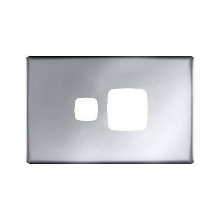 Linea - Powerpoint coverplate 1 gang matt silver