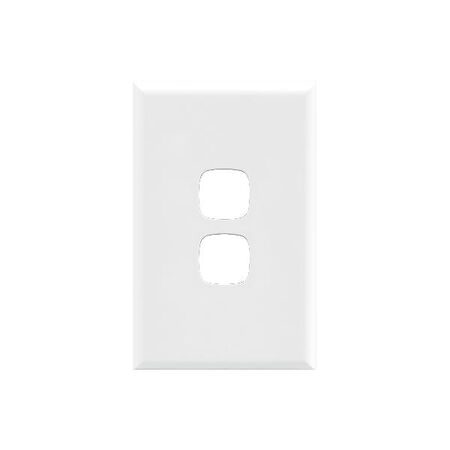 EXCEL - 2 Gang Switch Coverplate Only - White