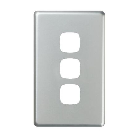EXCEL - 3 Gang Switch Coverplate Only - Matt Silver