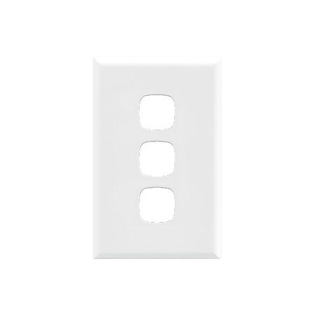 EXCEL - 3 Gang Switch Coverplate Only - White