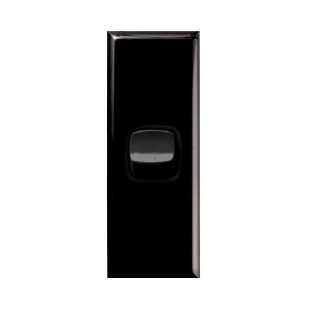 Excel - Architrave rocker switch - Single Pole Double Throw - 1 gang 2 way 10A 240V a.c. black