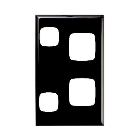 EXCEL - Double vertical powerpoint coverplate only - Black