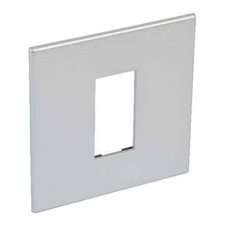 ARTEOR Square 1 Module Coverplate 1 Gang Soft Aluminium