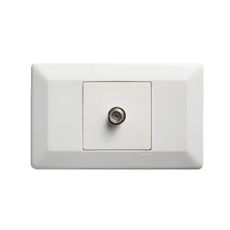 Como - Horizontal TV socket A/V socket 1 gang F type white