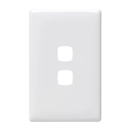 Linea - Grid & plate only 2 gang white