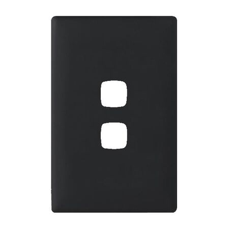 Linea - Coverplate 2 gang midnight dash
