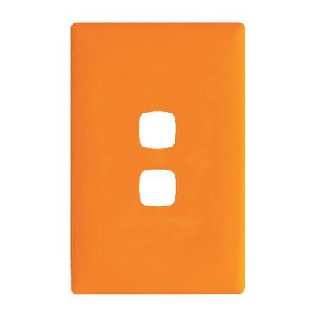 Linea Coverplate 2 gang orange crush