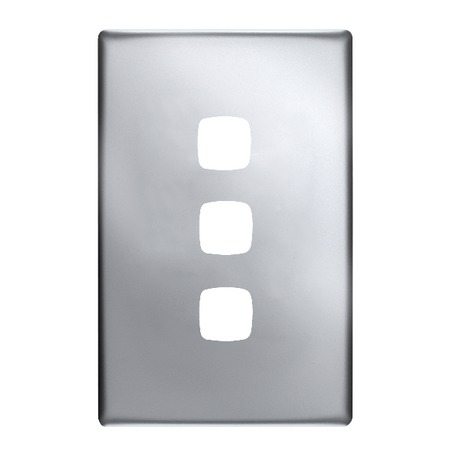 Linea - Coverplate 3 gang matt silver
