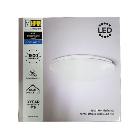 HPM Atis 17W LED Cool White Non Dimmable Oyster Light