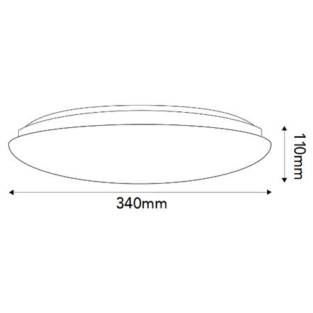 HPM Atis 17W LED Cool White Non Dimmable Oyster Light